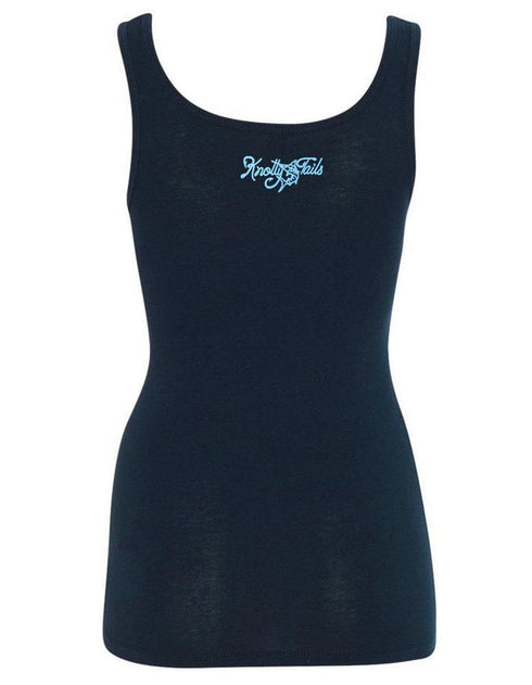 Women's Blue Mahi Navy Tank Top - KnottyTails